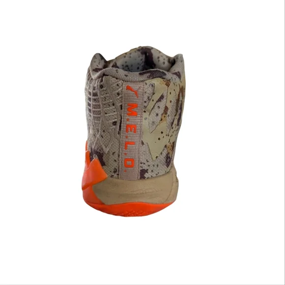 PUMA LaMELO Ball MB.01 Digital Camo Khaki Orange Big kid 5.5 Shoes - Picture 3 of 11
